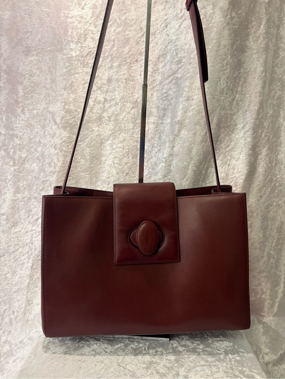 Cartier Must de Cartier Turnlock Shoulder Bag Bordeaux Vintage